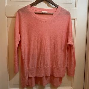 Coral linen sweater